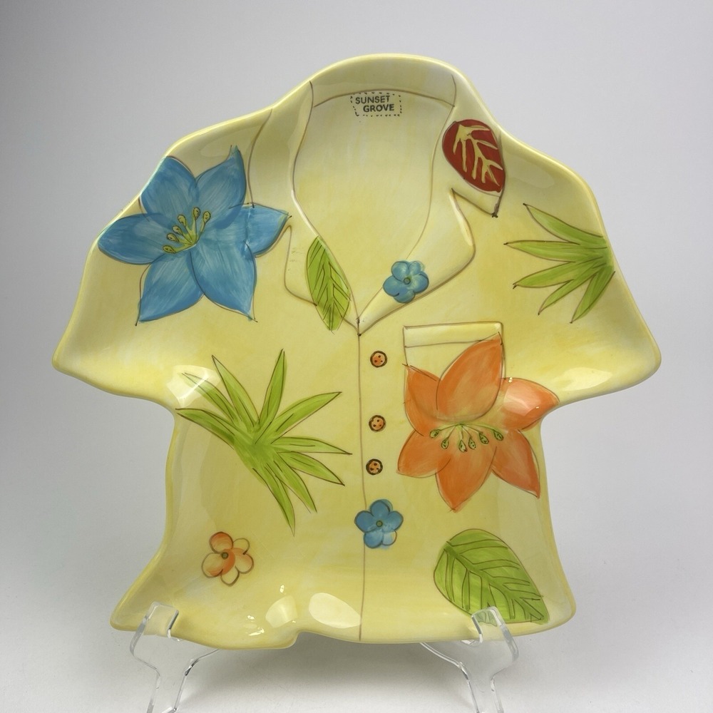 Sunset Grove Plate Noble Excellence Beach Shirt Replacement Luau Beach Snack 10"